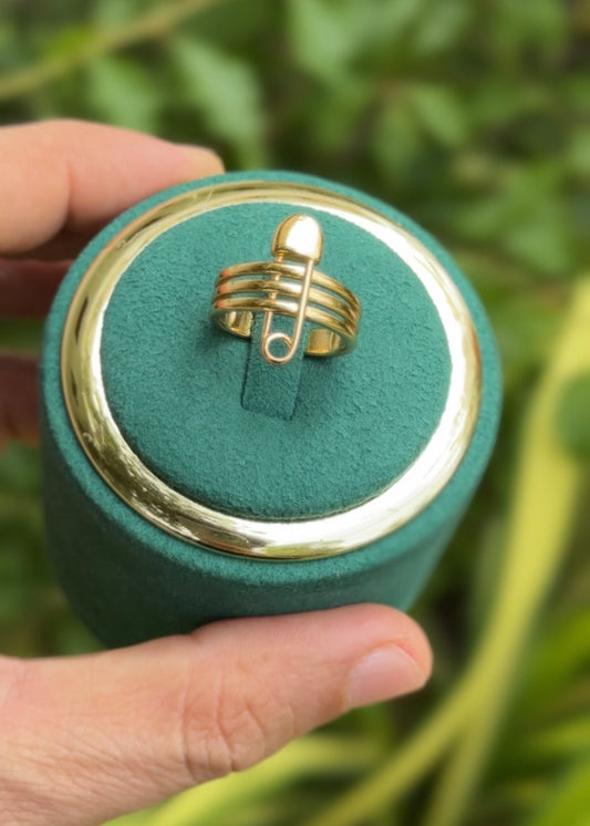 Golden Safety Chic Rings (Adjustable)