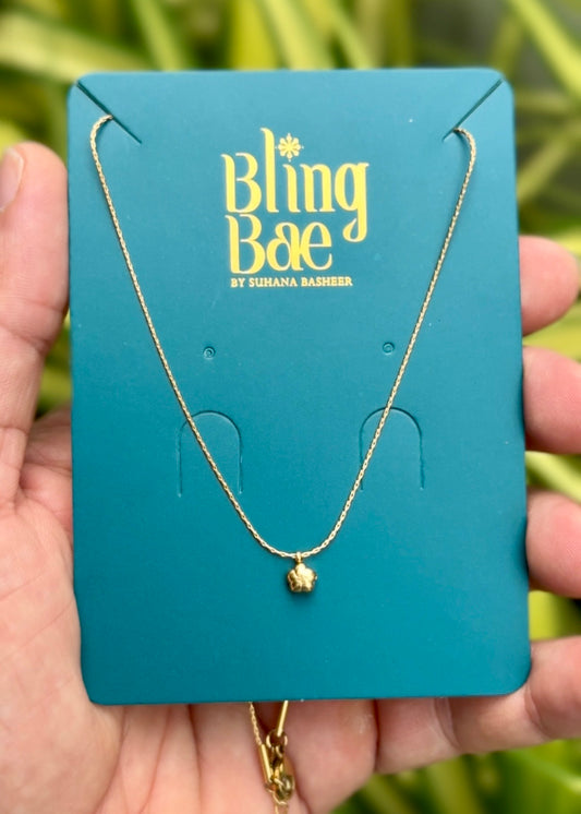 Golden Clover Drop Necklace ✨ (316L Grade)