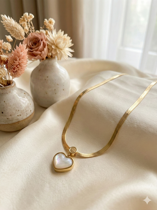 Pearl Heart Elegance Necklace