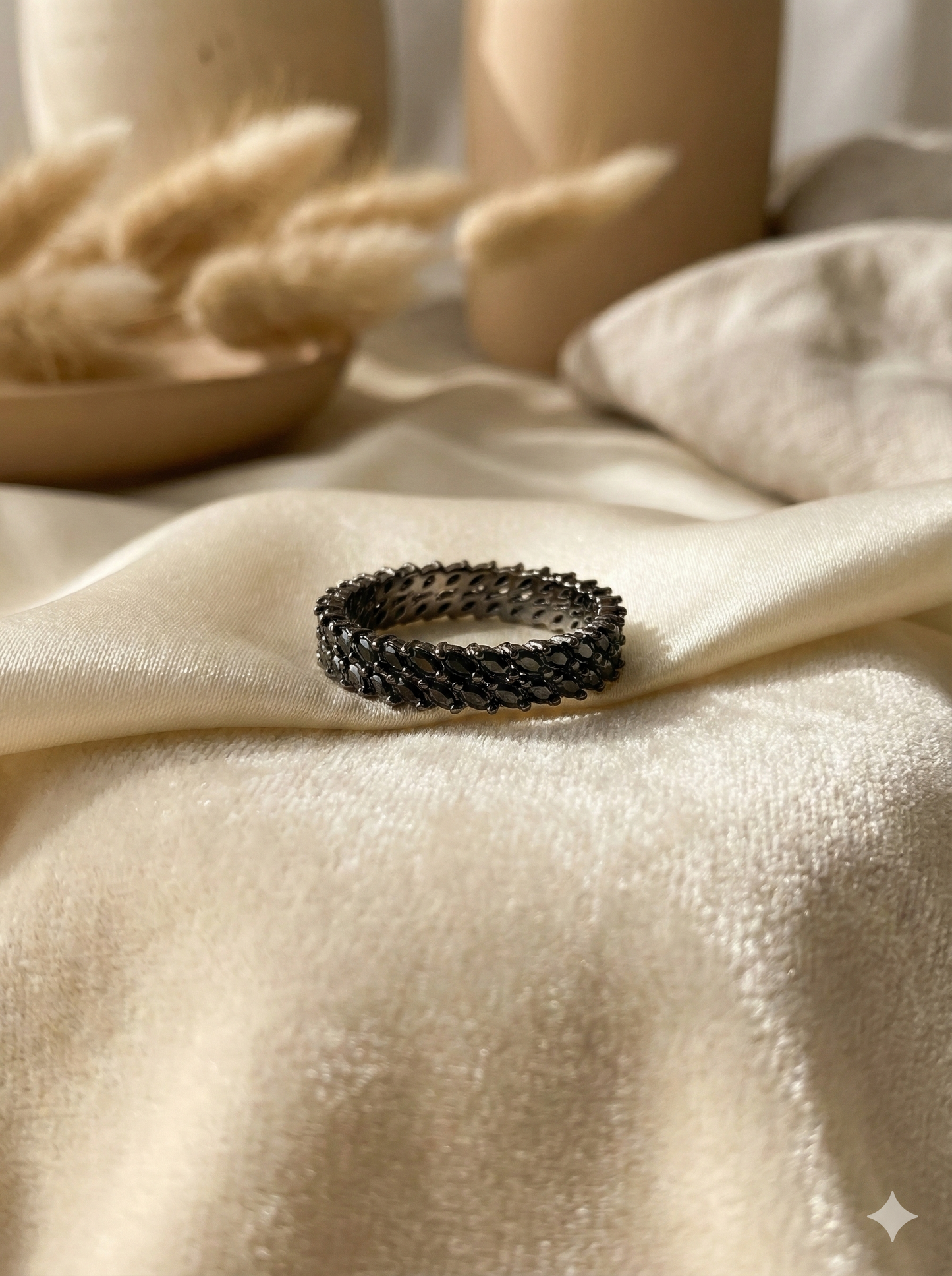 Noir Ivy Eternity Rings