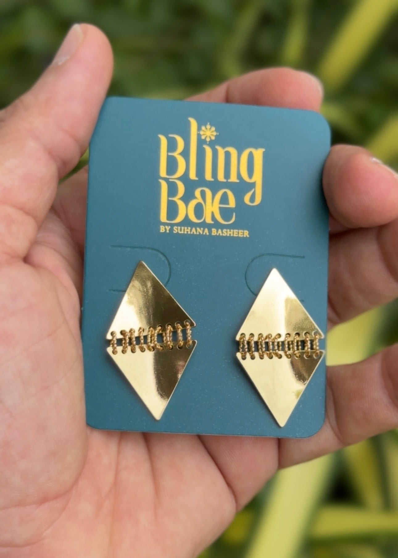 Golden Edge Geo Earrings