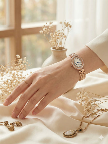 Scottie Royal Rose – Luxury Women’s Oval Bracelet Watch (Rose gold color)