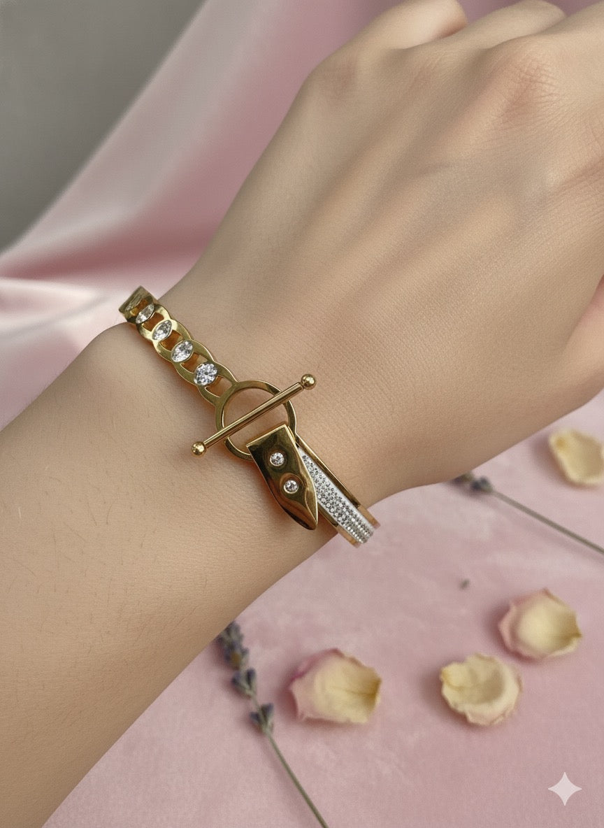 Dazzle Toggle Cuff Bangle