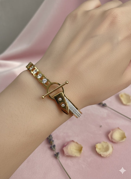 Dazzle Toggle Cuff Bangle