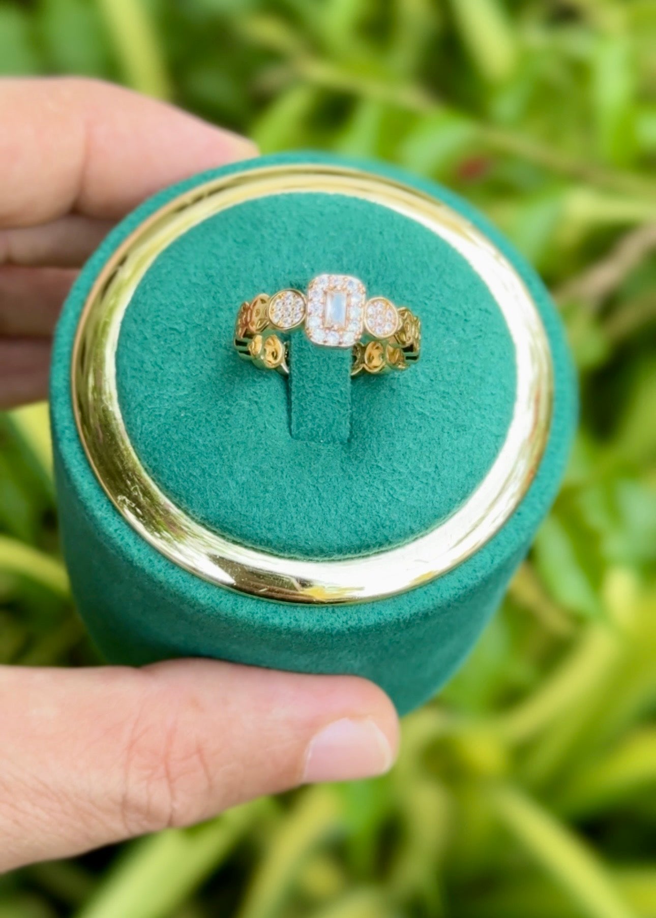 Royal Halo Charm Rings (Adjustable)
