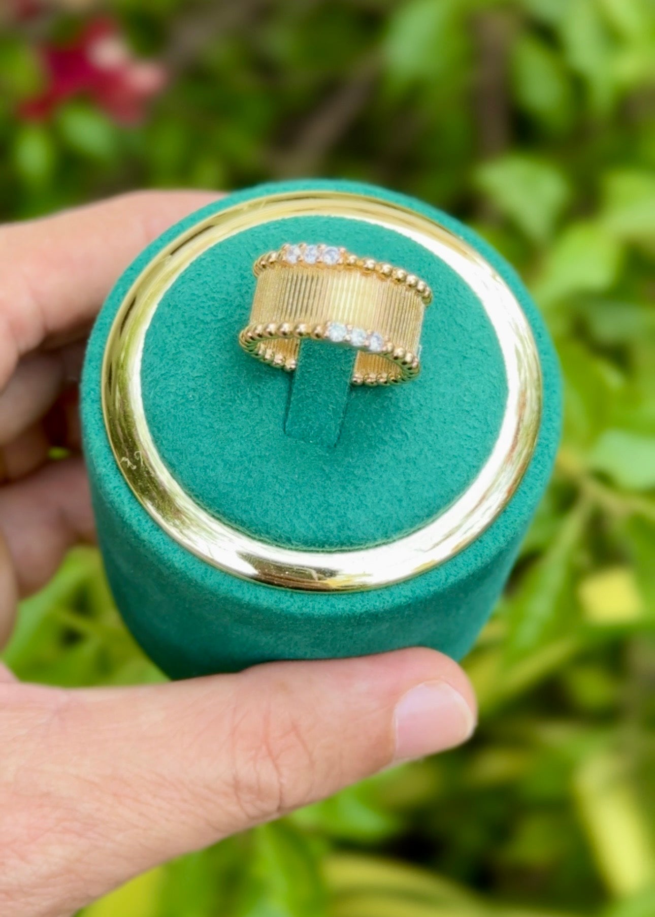 Royal Textured Band Rings (Adjustable)