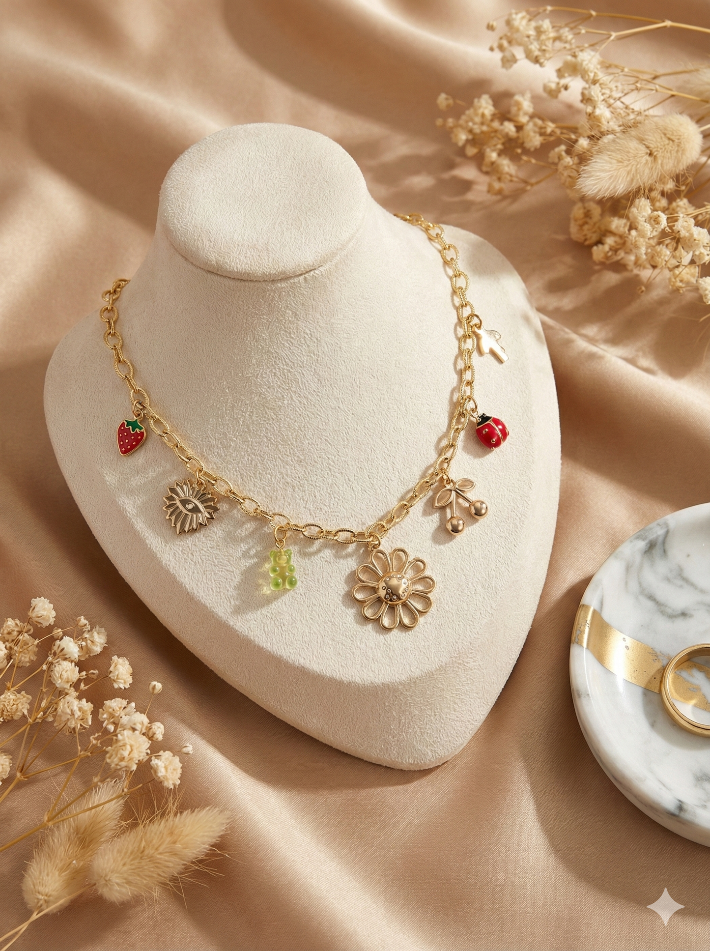 Berry Blossom Charm Necklace