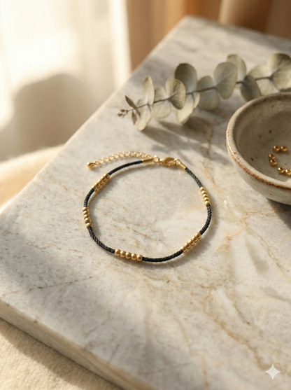 Midnight Beads Anklet/Bracelet (Single Piece)