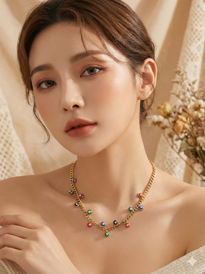 Colorful Evil Eye Necklace