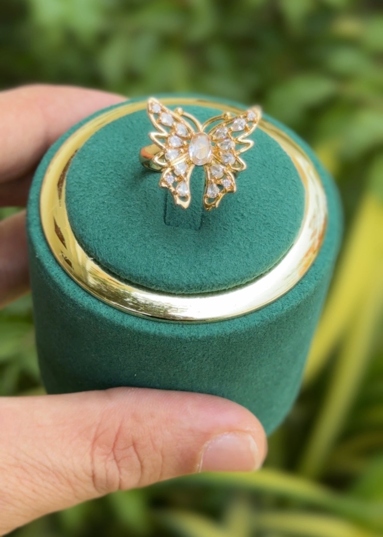 Crystal Butterfly Luxe Rings (Adjustable)