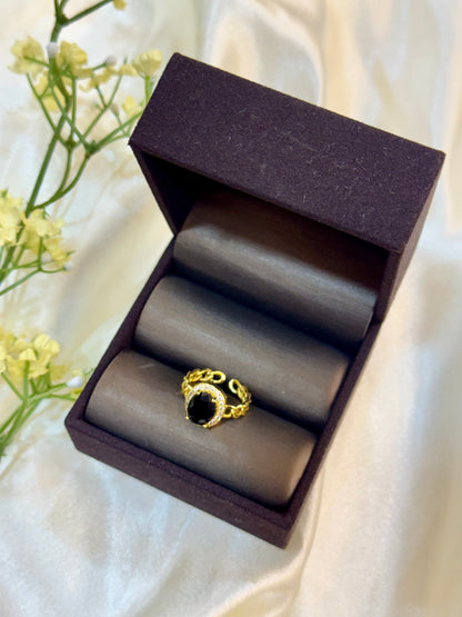 The Black Czarina Ring (Adjustable)