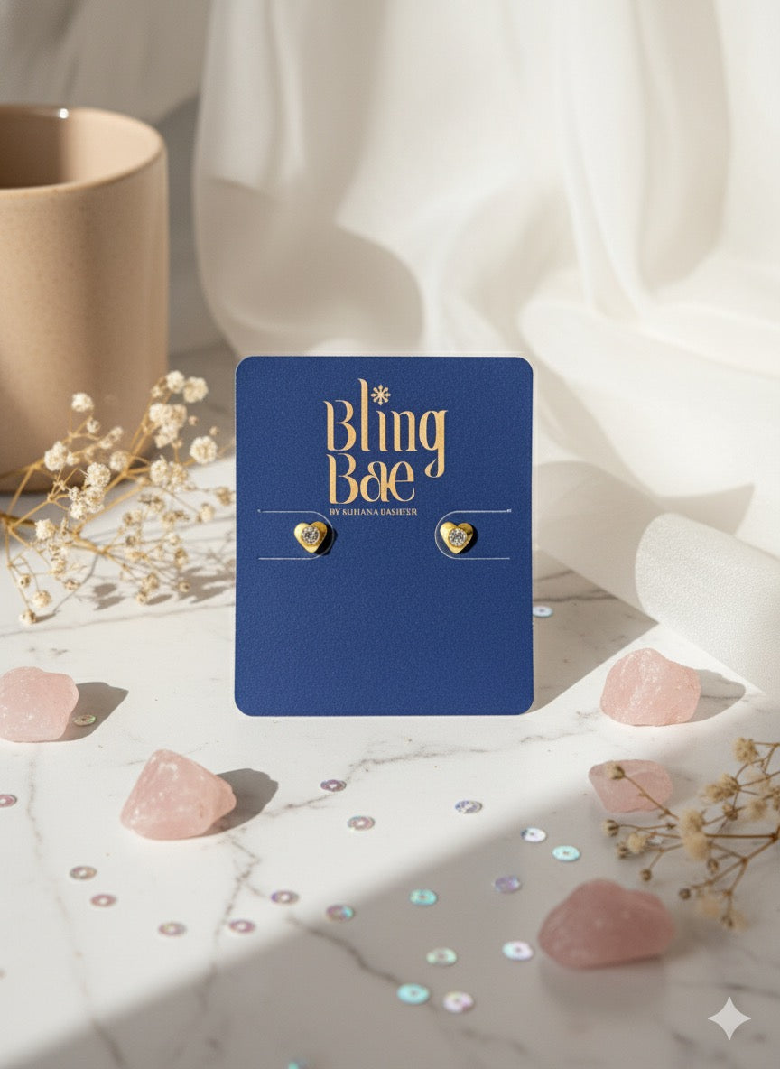 Heartfelt Sparkle Studs