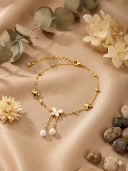 Pearl Flutter Anklet/Bracelet (Single Piece)