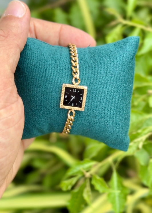 Royal Square Dial Chain Bracelet ⌚✨