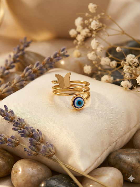 Evil-Eye Butterfly Guard Rings