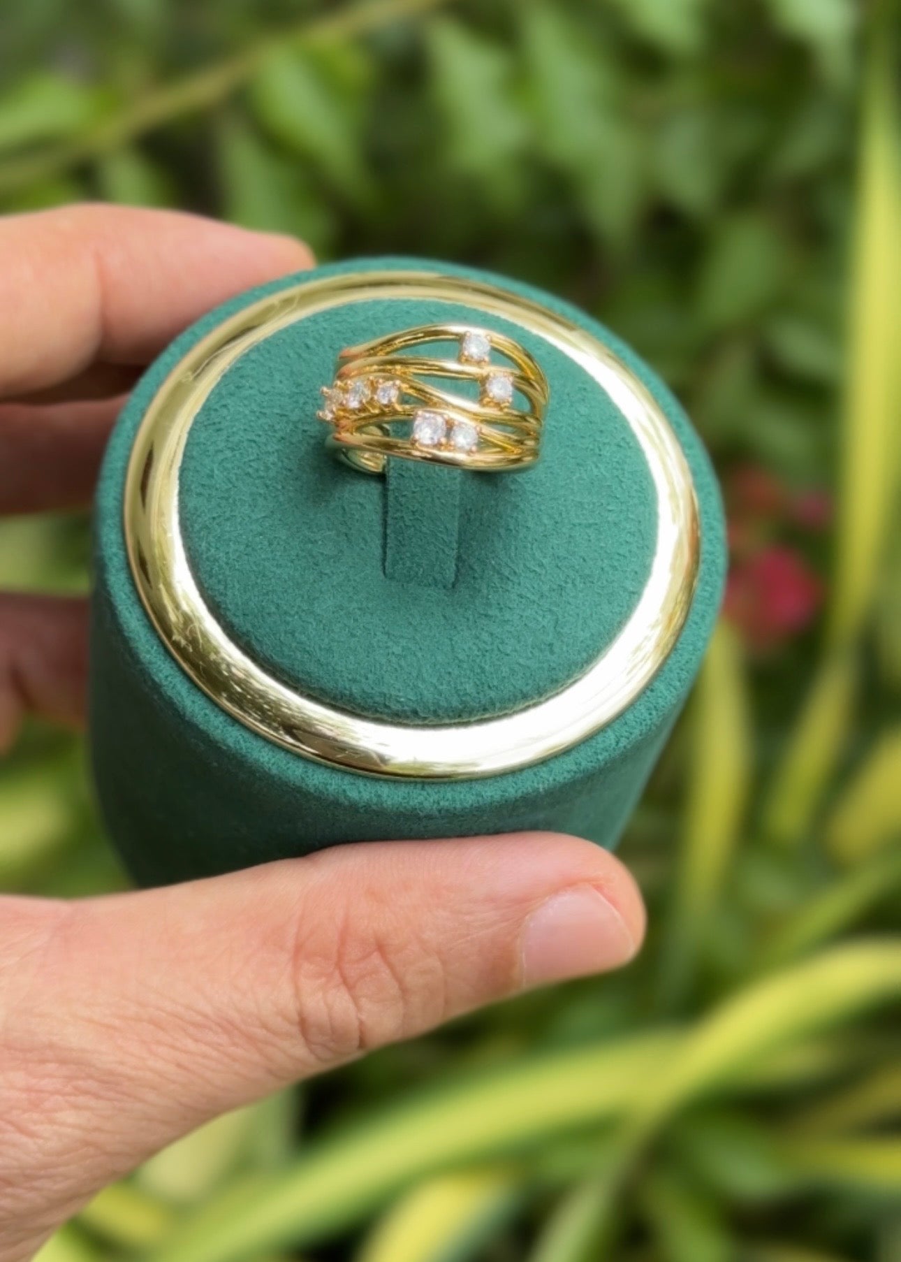 Twinkle Wave Band Rings (Adjustable)