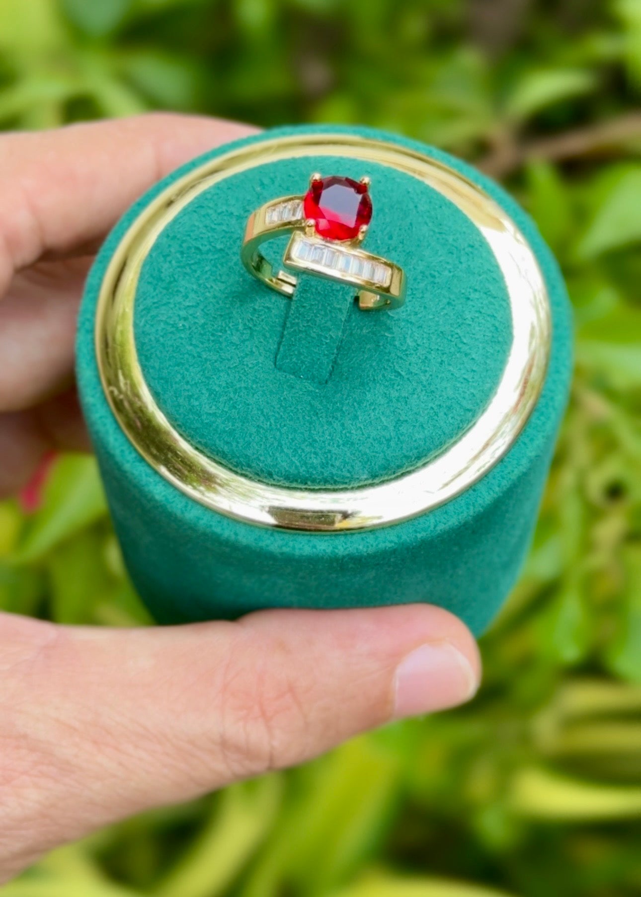 Ruby Crown Crystal Rings (Adjustable)