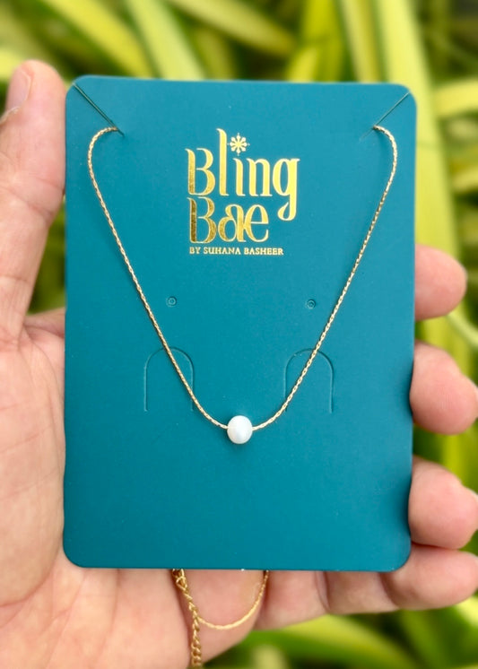 Pearl Solitaire Necklace 🤍✨ (316L Grade)