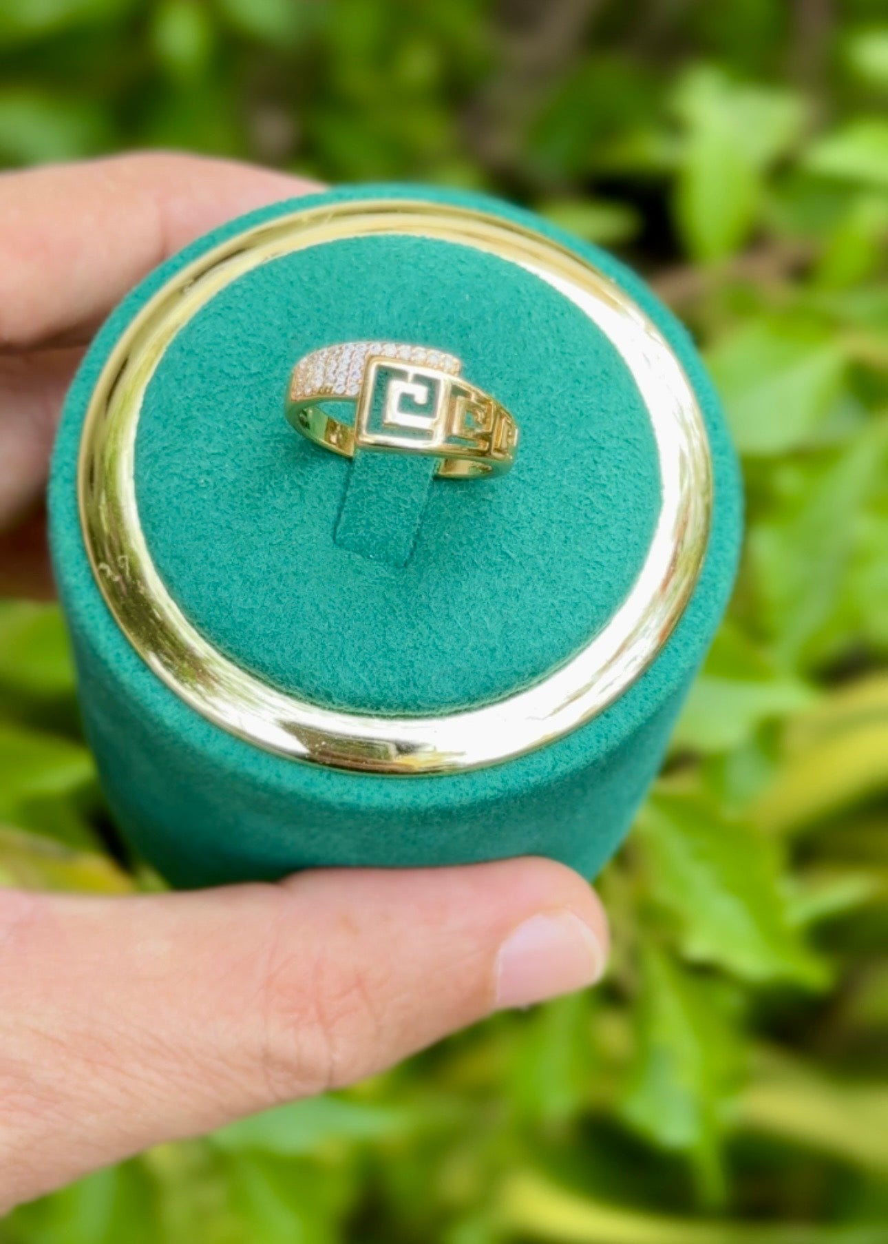 Greek Key Luxe Rings (Adjustable)