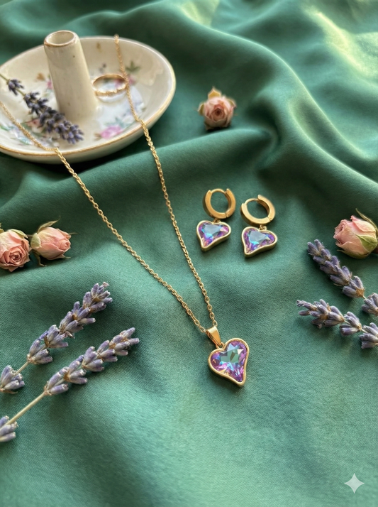 Twilight Romance Necklace & Earrings Set