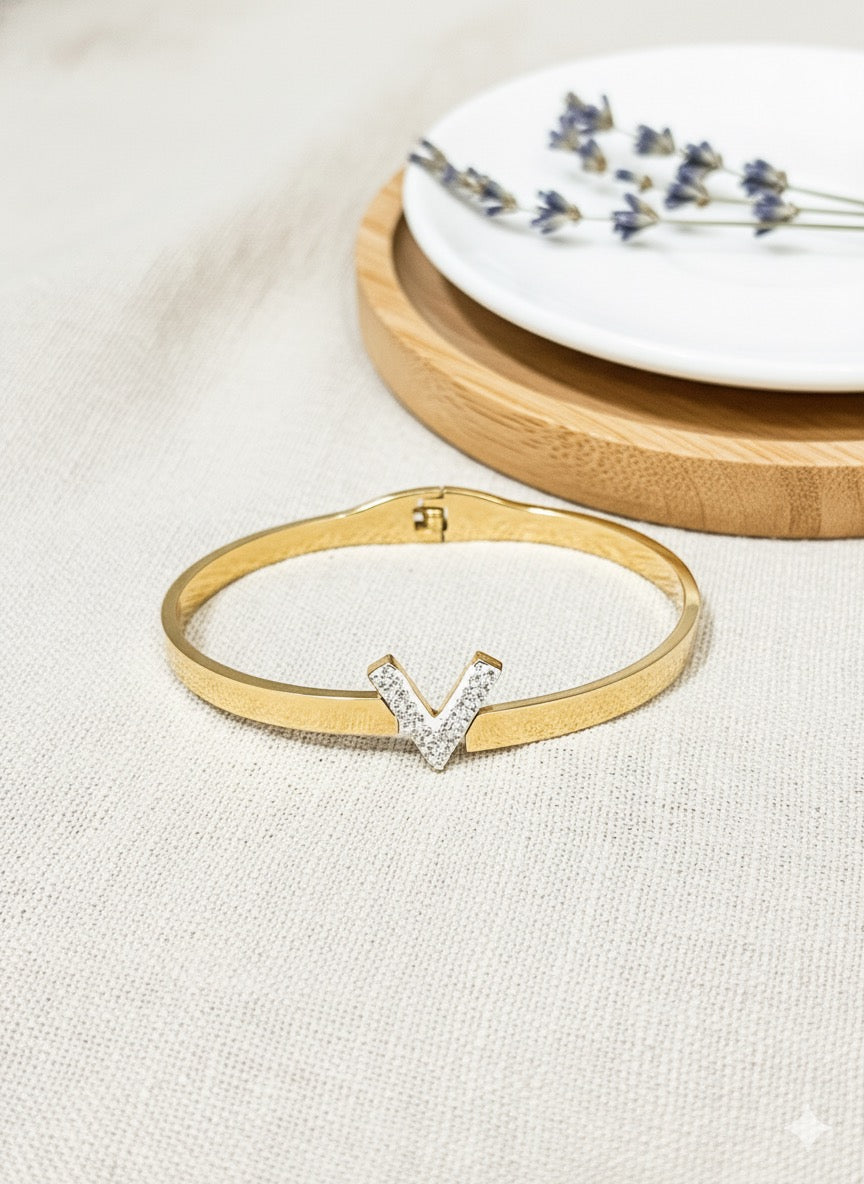Radiant 'V' Cuff Bangle