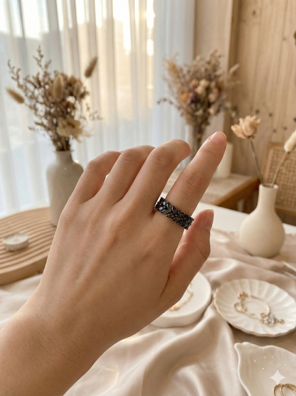 Noir Vine Eternity Rings