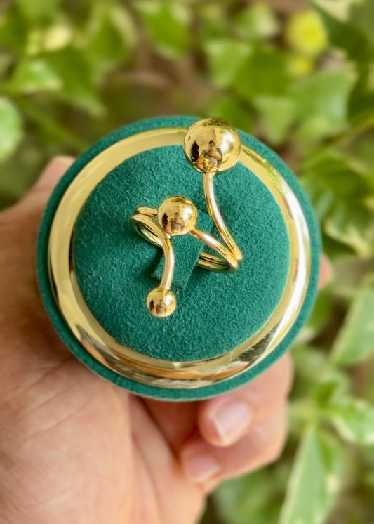 The Trinity Sphere Bypass Ring✨(Adjustable)