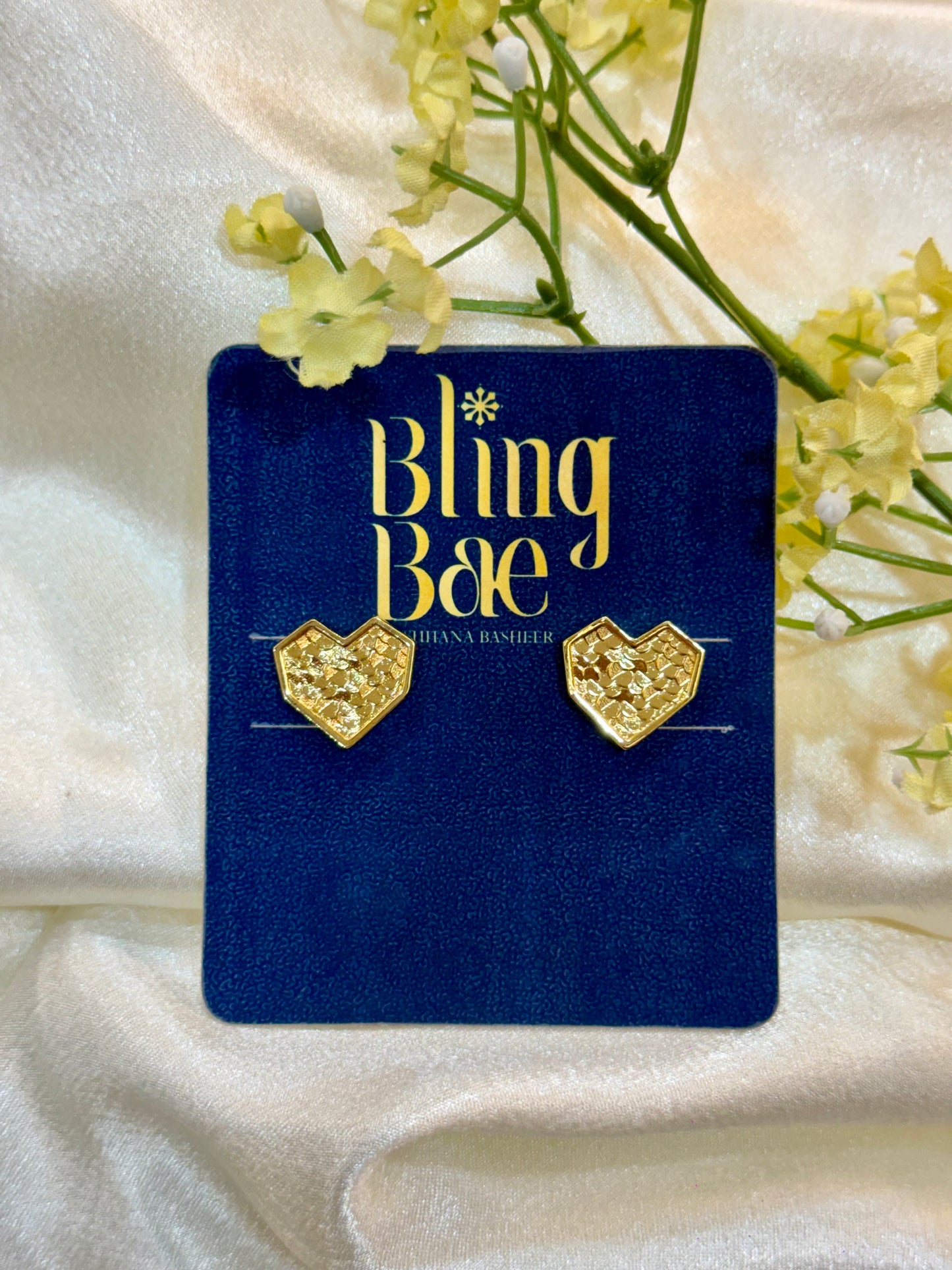 The Geometric Heart Stud