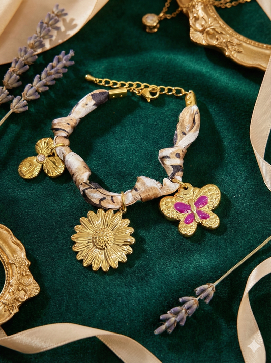 The Golden Bloom & Butterfly Bracelets