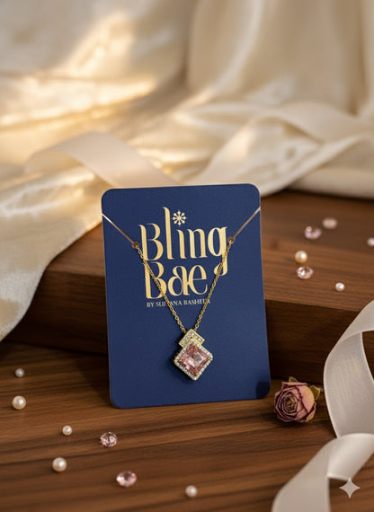 Pink Frost Chain With Pendant