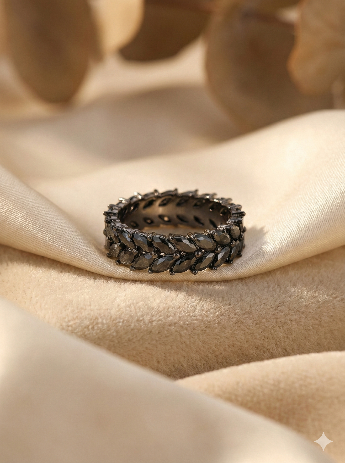 Noir Vine Eternity Rings