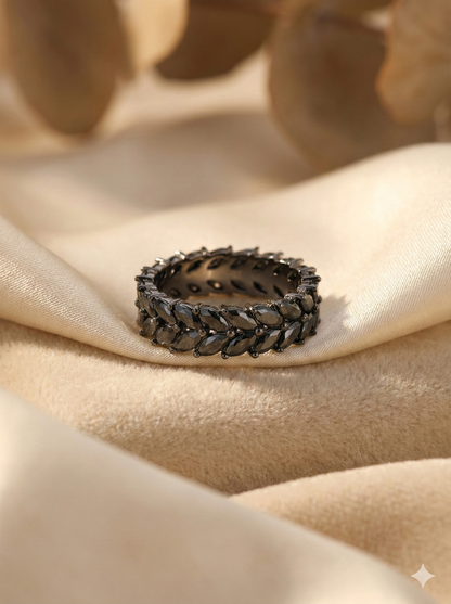 Noir Vine Eternity Rings