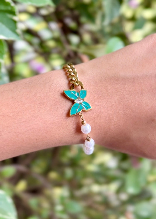 Aqua Flutter Charm Bracelets 🦋✨