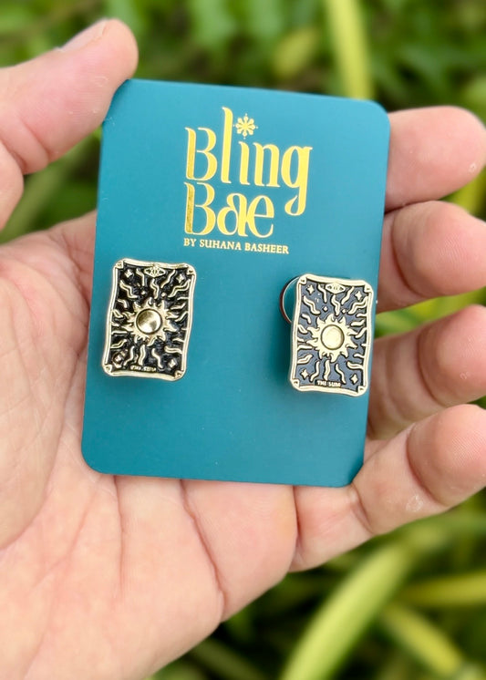 Sun Tarot Stud Earrings