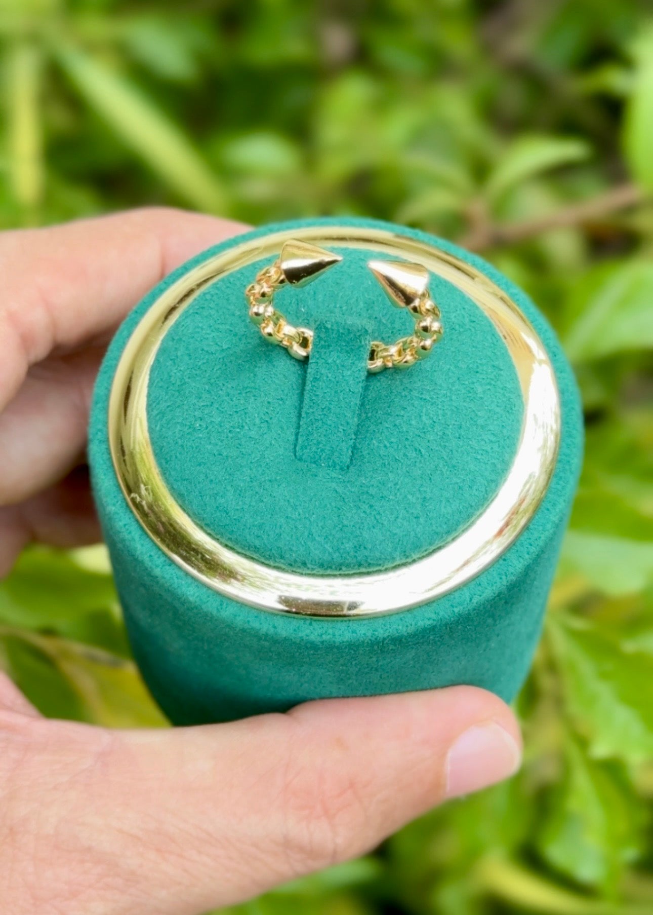 Golden Spike Chain Rings (Adjustable)