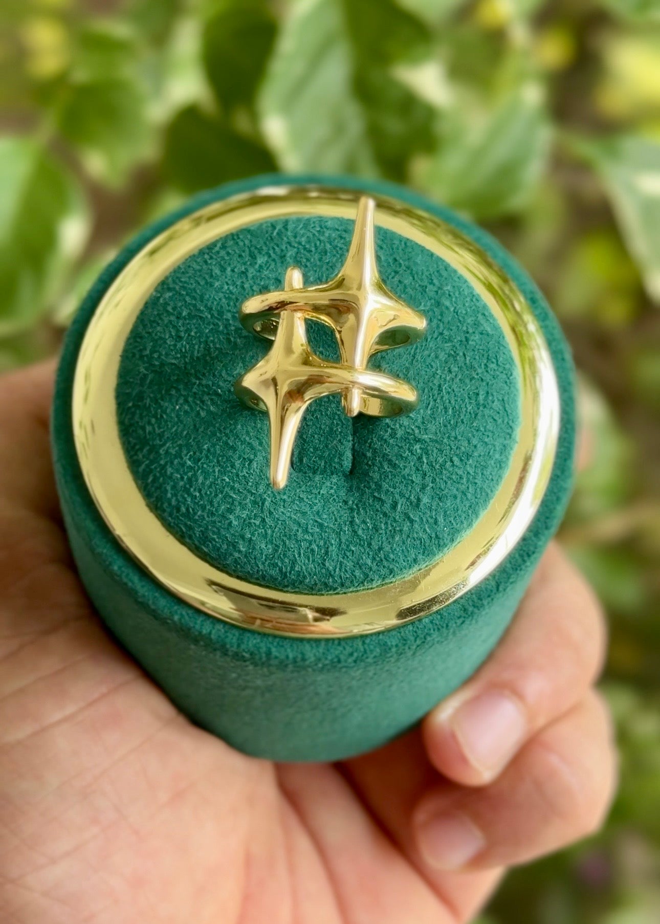Sculpted Double Star Ring✨(Adjustable)