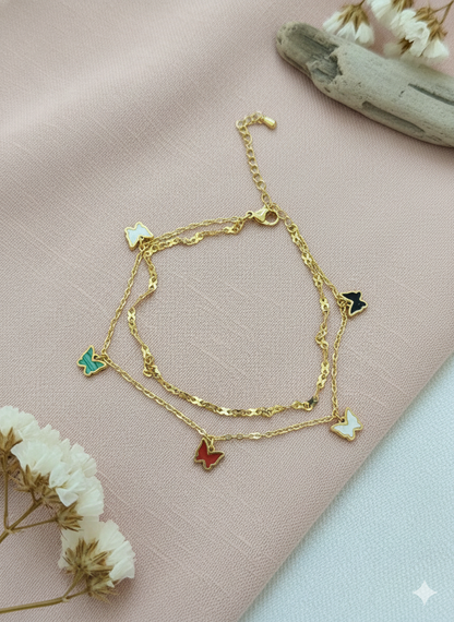 Butterfly Bliss Anklet/Bracelet (Single Piece)