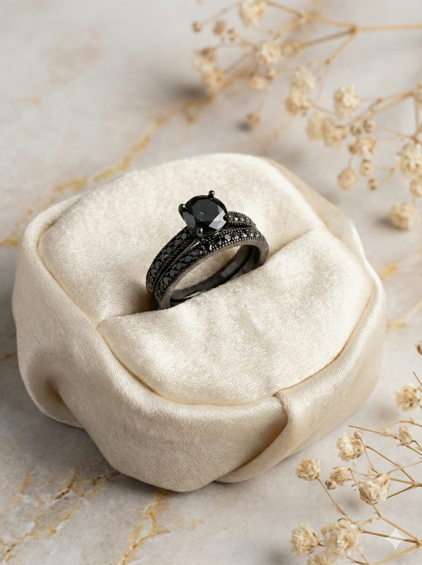 Black Radiance Stack Rings