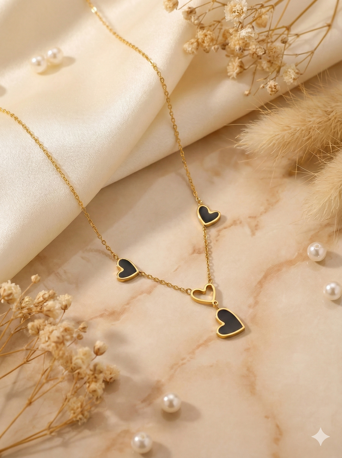 Midnight Hearts Necklace