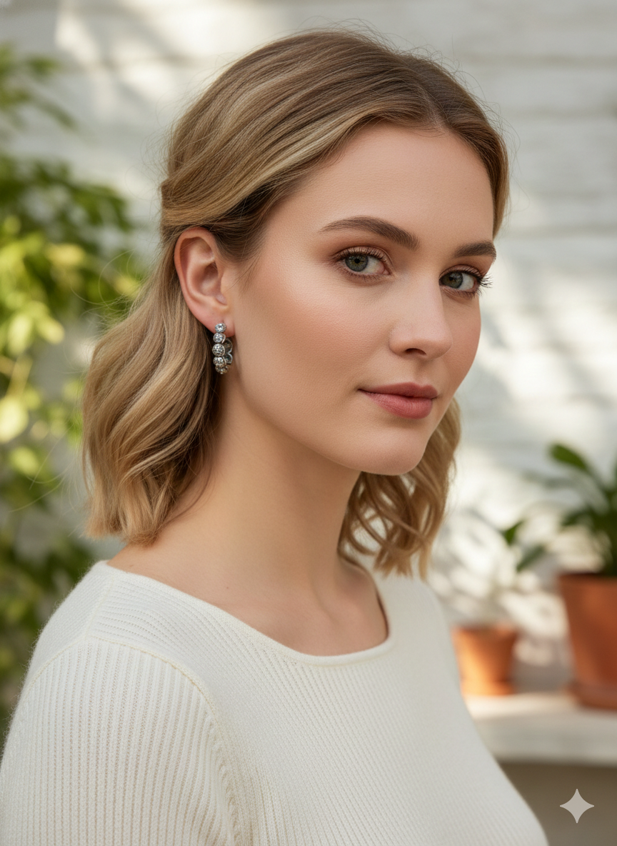 Rustic Rhythm Hoop Earrings