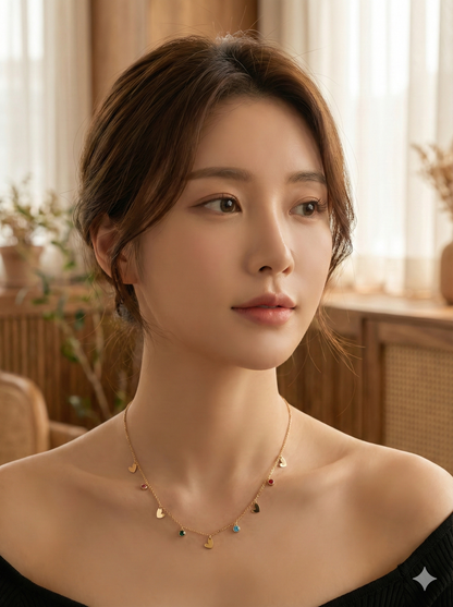 Gemstone Love Necklace