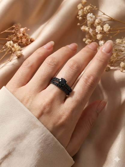 Black Radiance Stack Rings
