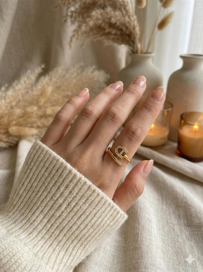Poise Curve Rings (Adjustable)