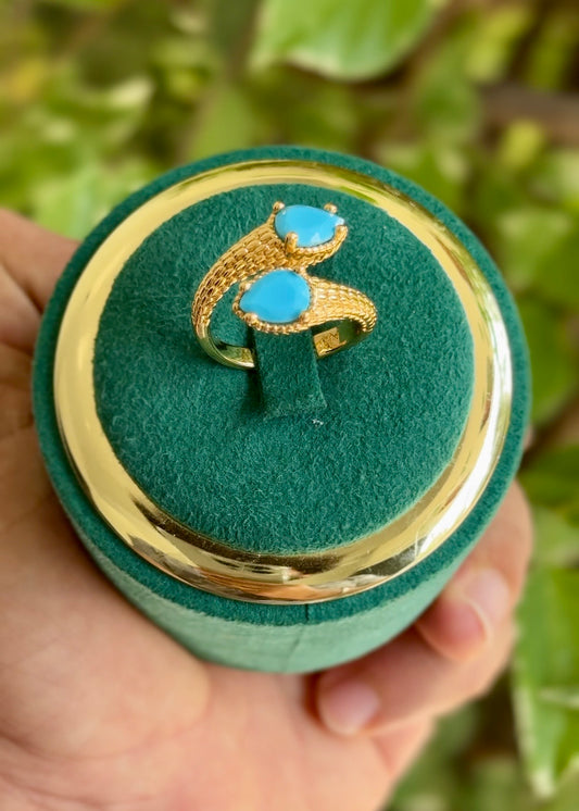 The Azure Serpentine Bypass Ring✨(Adjustable)
