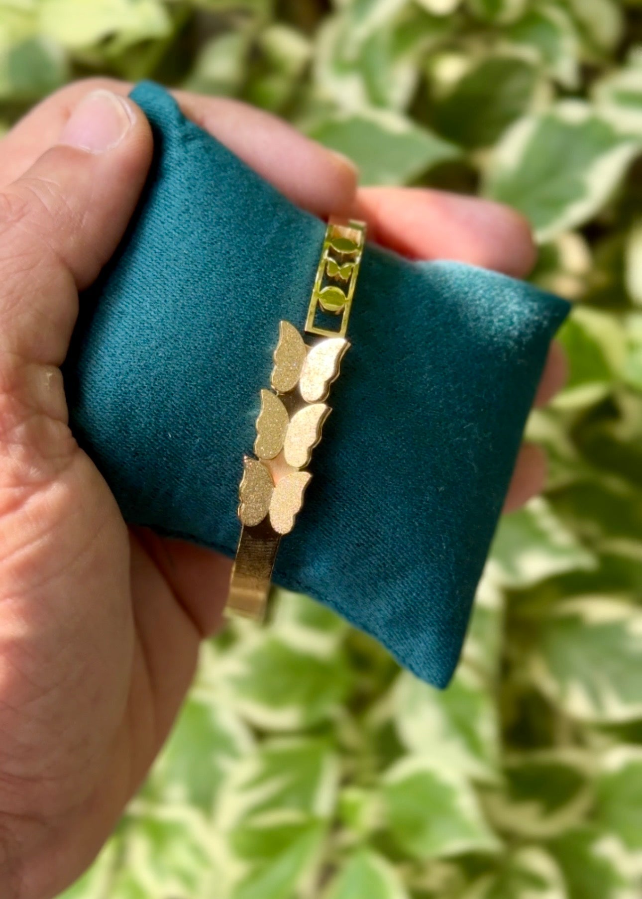 Golden Butterfly Cascade Cuff Bangle 🦋✨