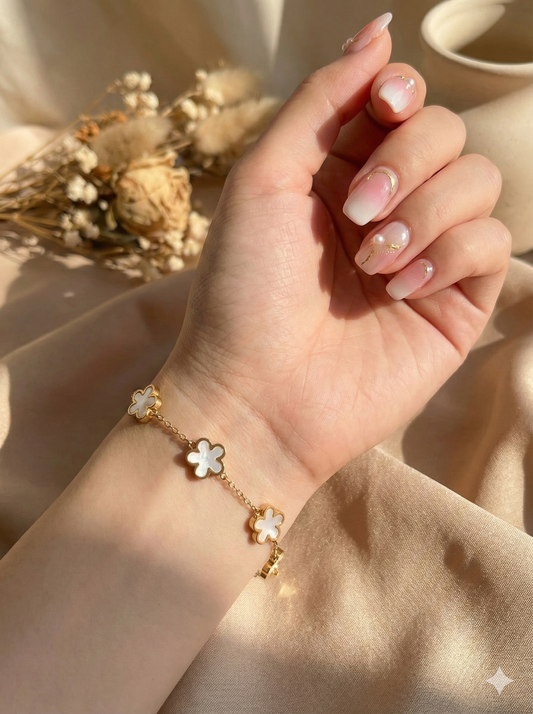 The Pearlescent Bloom Bracelets