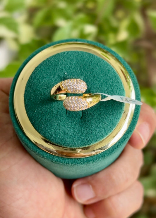 Gilded Droplet Open Ring✨