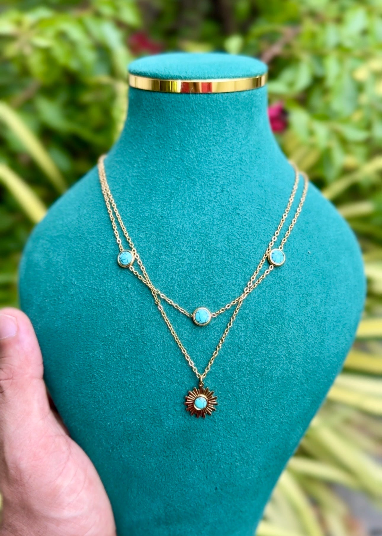 Turquoise Sunbeam Layered Necklace ✨