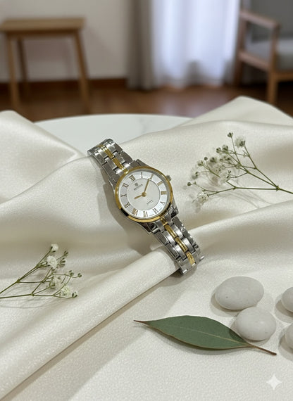 Ruinita Luxury Royal Classic Two-Tone Bracelet Watch