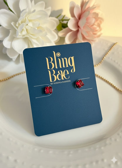 Ruby Radiance Studs